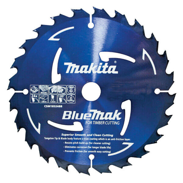 Makita B-15095 - 160x20mm 20T TCT Bluemak Circular Saw Blade for Wood Cutting