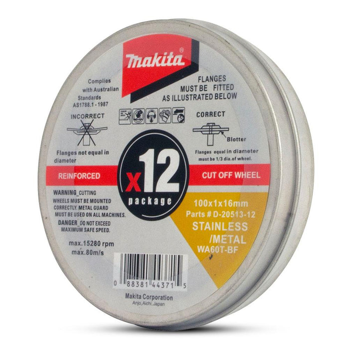 Makita D-20513-12 12-Pack 100mm (4") INOX Cut Disc