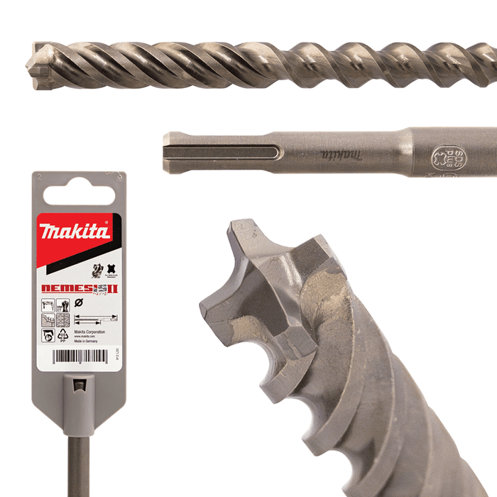 Makita SDS Plus 6.5mm x 165mm NEMESIS II 4 Cutter Drill Bit