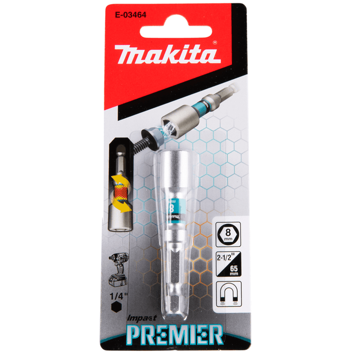 Makita 8mm x 65mm Nut Setter Bit - E-03464