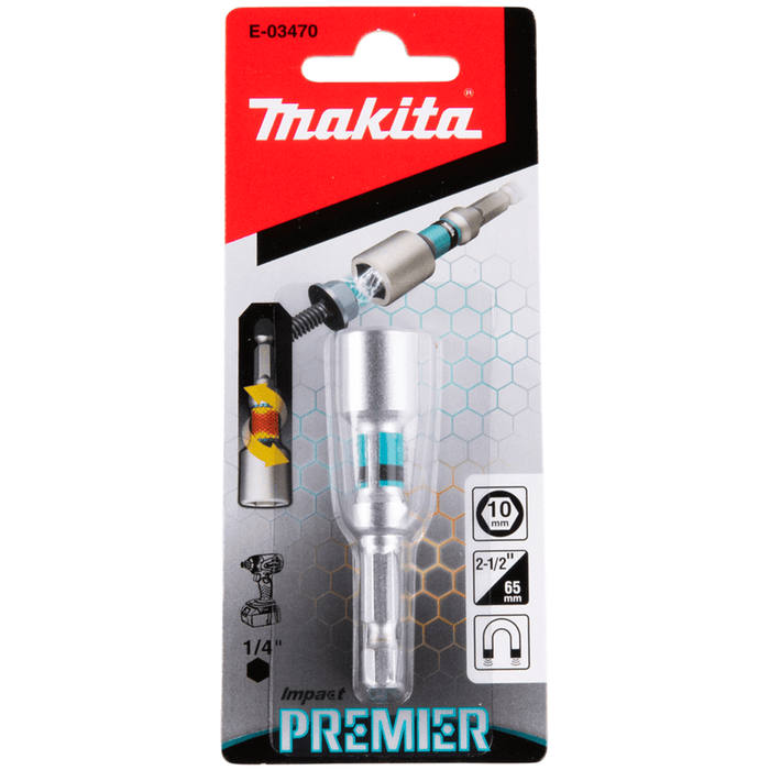 Makita 10mm x 65mm Nut Setter Bit - E-03470