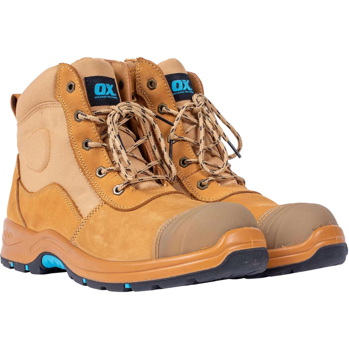 OX Nubuck Zipper Work Safety Boot