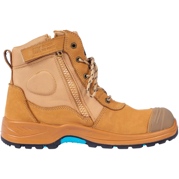 OX Nubuck Zipper Work Safety Boot