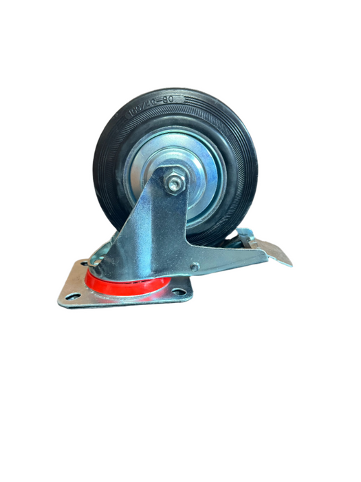 Black Brake Castor Wheel 160mm