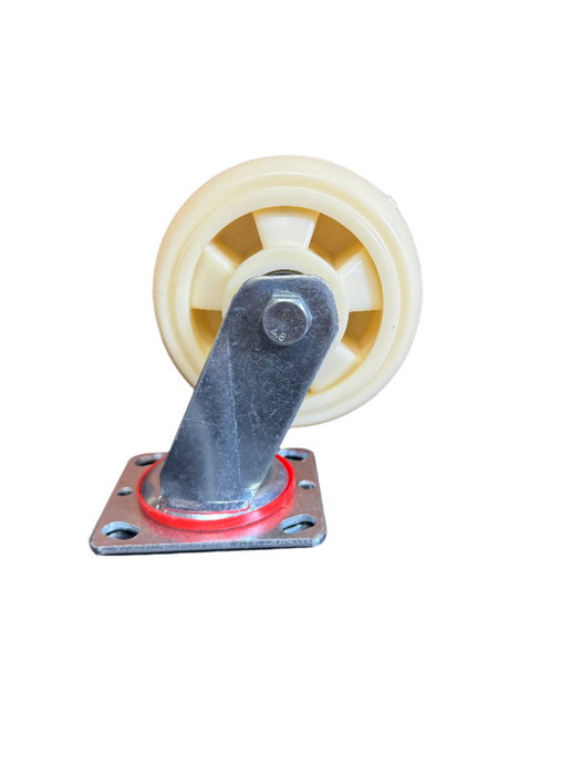 White Swivel Castor Heavy Duty Wheel 125mm