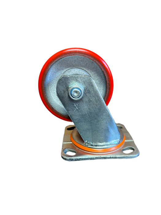 Red Castor Swivel Iron Wheel Heavy Duty 100mm