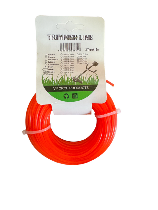 V-FORCE Orange Round Trimmer Line 2.7mm x 15m