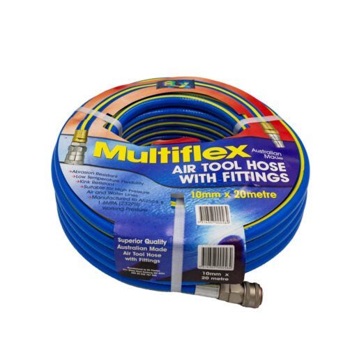 Multiflex Fitted Air Tool Hose 12.5mm x 30m