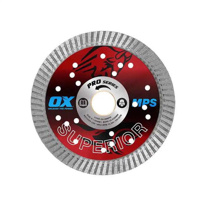 OX Pro MPS GP Turbo Superior Diamond Blade – 125mm/5-Inch