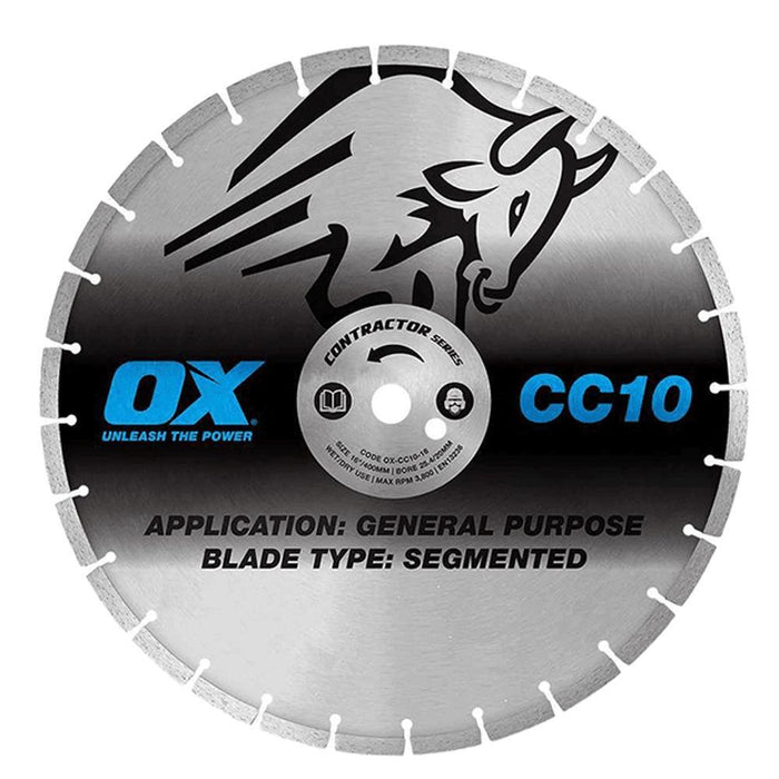 OX 400mm Contractor Segmented Diamond Blade - General Purpose OX-CC10-16