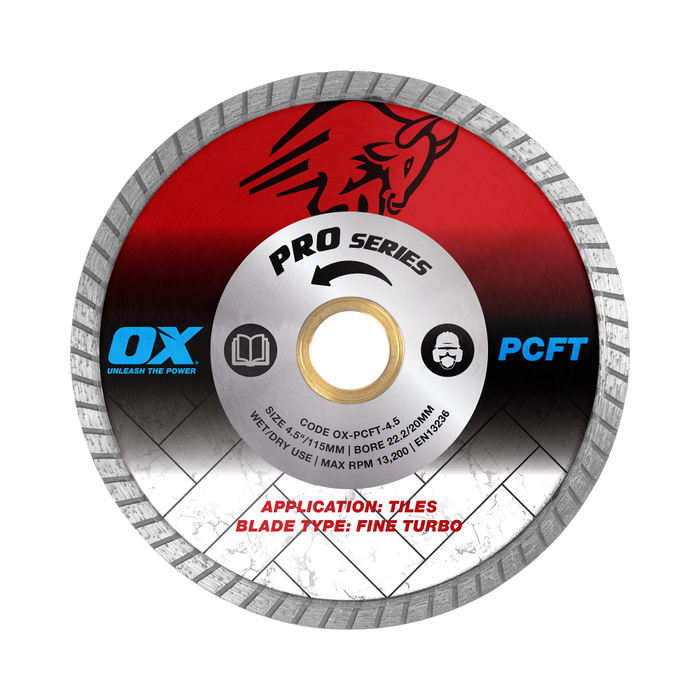 OX Pro 115mm/4.5-Inch Fine Turbo Diamond Blade