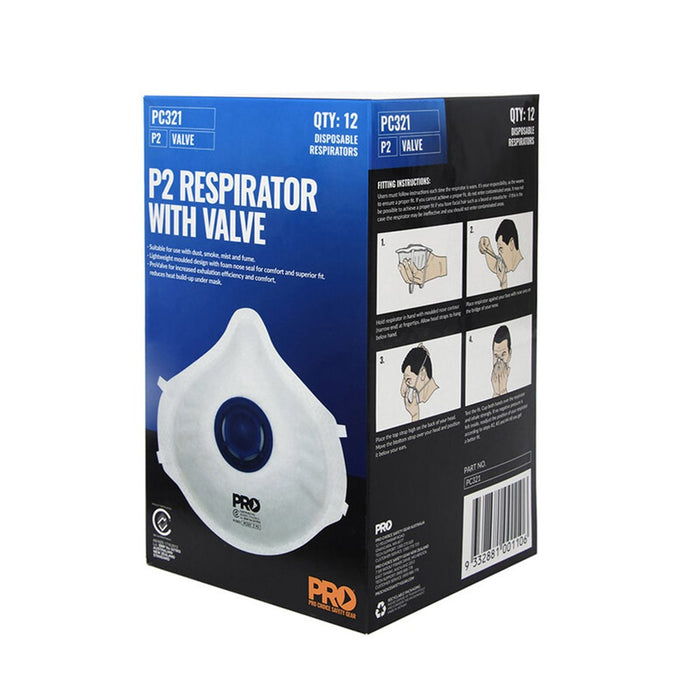 PRO CHOICE Dust Masks P2 RESPIRATOR WITH VALVE