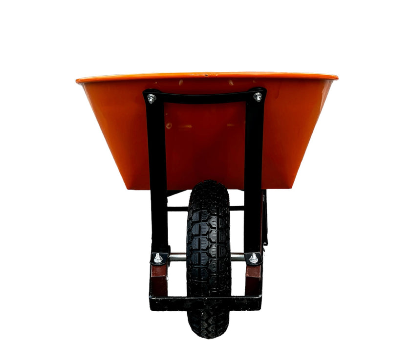 SYDNEY-MIX 100L Heavy-Duty Builders Wheelbarrow - Flat-Free/Solid Wheel