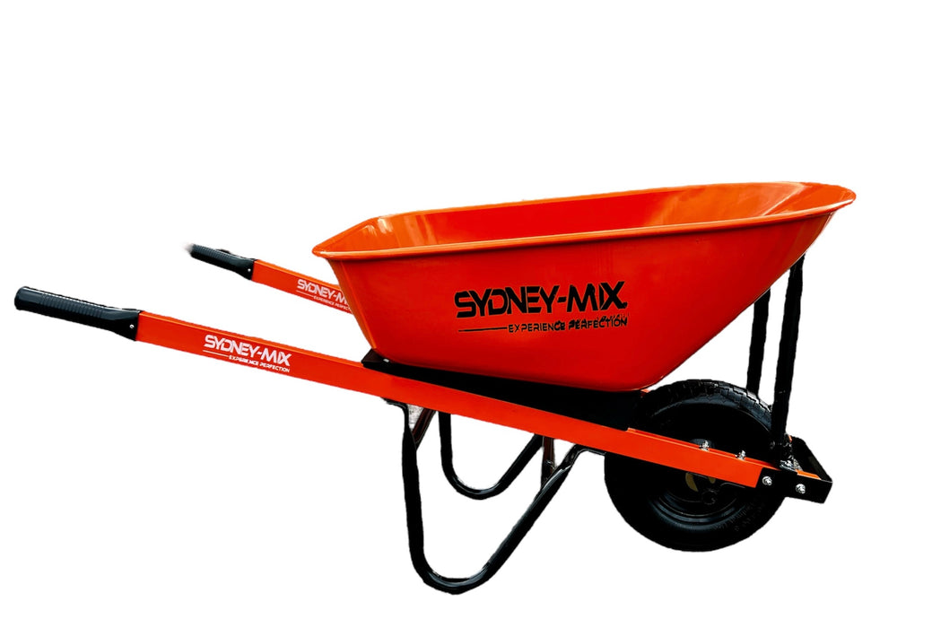 SYDNEY-MIX 100L Light-Duty Builders Wheelbarrow - Flat-free/Solid Wheel