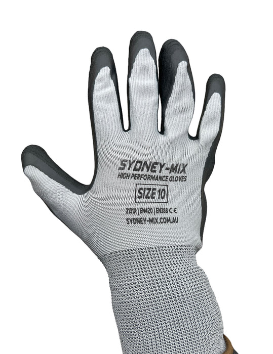 SYDNEY-MIX High-Performance Grey Latex Work Gloves - GREY