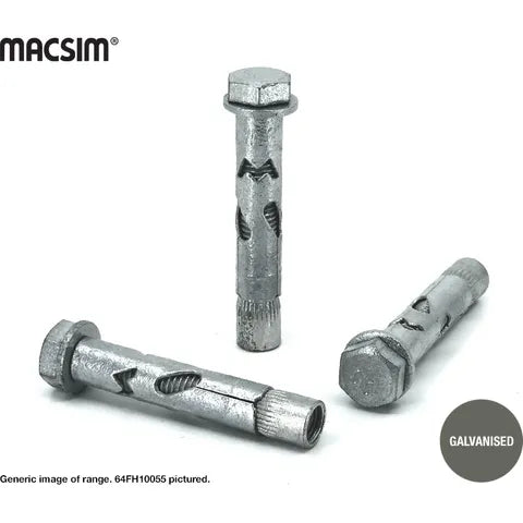 Macsim 10MM x 55MM GAL FLUSH HD MASONBOLT