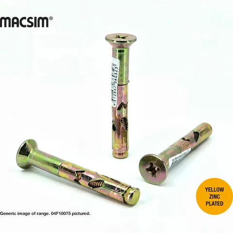 Macsim 6.5mm x 37mm CSK.HD. MASONBOLTS