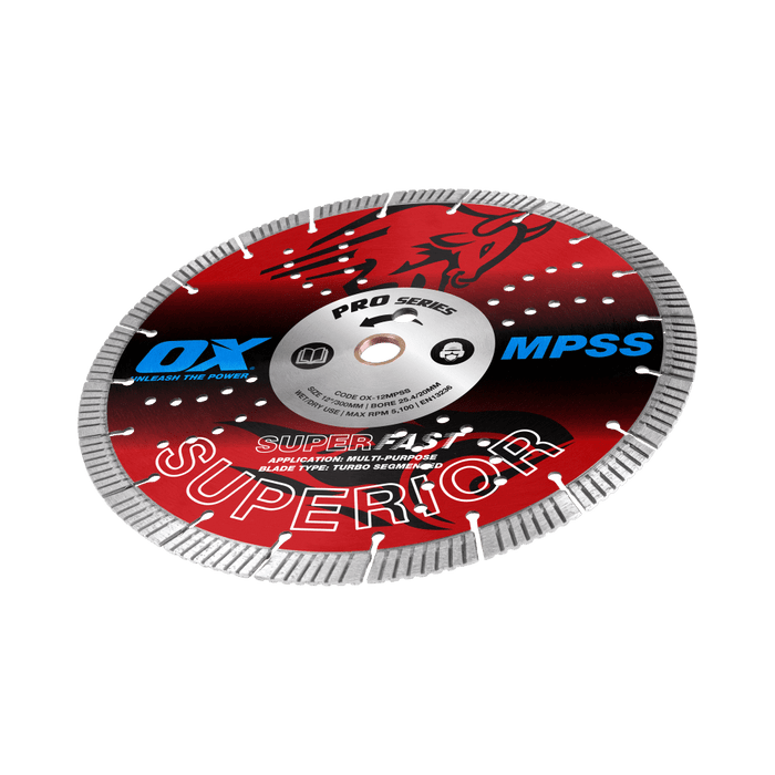 OX Pro MPSS GP Fast Turbo Superior Diamond Blade – 12-Inch