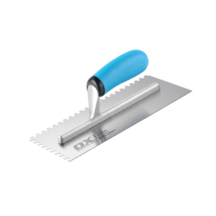 OX Pro Carbon Steel Notch Trowel - 6mm