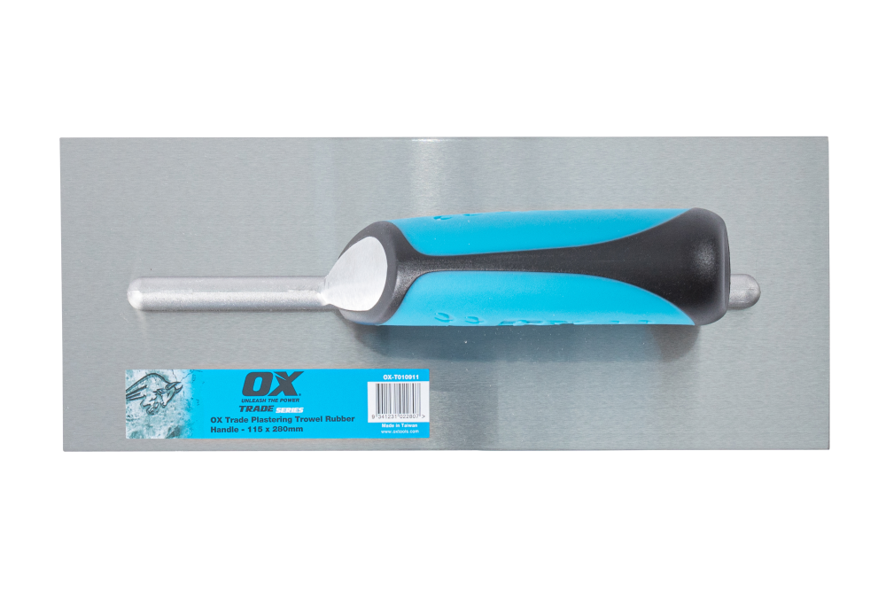 OX Trade Finishing Trowel with Rubber grip – 4.5-Inch/105mm x 280mm